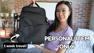 FLIGHT APPROVED ✈️ personal item ONLY  Pack with me tips amp outfit ideas [upl. by Bidle]