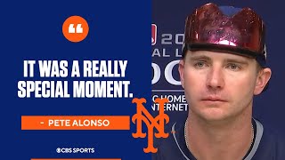 Pete Alonso on goahead HOMER advancing to NLDS  Press Conference [upl. by Pentheas]