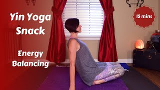 Yin Yoga Snack to Balance Your Energy  Kidney Meridian 15 mins [upl. by Ohl]