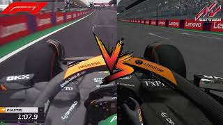 Real Life vs Assetto Corsa  Oscar Piastri F1 2024 Brazil Sprint Pole  VRC Formula Alpha 2024 [upl. by Arakahs105]