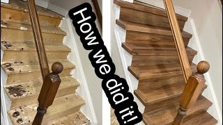 Install LVP Vinyl Flooring ￼On Stairs with Open Ends [upl. by Panayiotis]