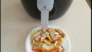 Cooks Essentials 53qt Air Fryer carved chicken Alexia Sweet Potato Fries using food separator [upl. by Nenad]