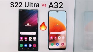 Samsung S22 Ultra vs A32  speed Test 🔥 [upl. by Ainalem]