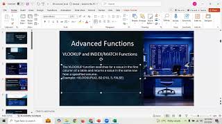 MS Excel for Data Analysis Advanced Functions [upl. by Aerua]