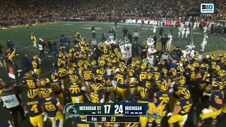 Michigan State vs Michigan heated moment at end of game [upl. by Ancelin]