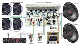 24 Home Theater Board Complet Wiring in Hindi [upl. by Corsetti]