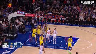 Mikal Bridges Highlights  Knicks vs Pacers 102524 [upl. by Weirick]