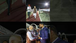 President Irfaan Ali of Guyana warmly receives PM Modi in Georgetown  shorts [upl. by Sigfried]