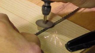 How to sharpen a bandsaw blade [upl. by Aridan]