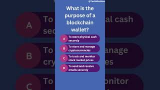 Blockchain Wallet Quiz 💼💰 shorts technology learning [upl. by Alrats]