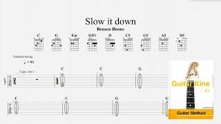 Slow it dowm  Benson Boone  Guitar tuto [upl. by Wolff]