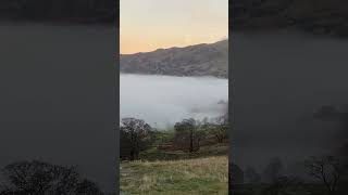 Fog over the lake Ullswater Lake District Glenridding [upl. by Stanislas]