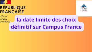 comment faire le choix définitif après lacceptation campus France [upl. by Ayirp]