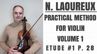 N Laoureux  A Practical Method for Violin  Etude no 1 from Book 1 by Violinexplorer [upl. by Heintz]