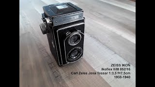 Zeiss Ikon Ikoflex IIIII 85216 Jena Tessar 135 f75cm [upl. by Bradstreet]