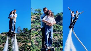 Flyboard ride 😚😎🥰 Girl enjoying dance on water [upl. by Annabella]