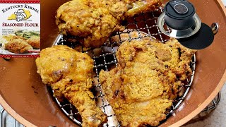 Air Fryer Fried Chicken Cooks Essentials Air Fryer Lid for Pots Pans amp 68qt Pressure cookers [upl. by Alleoj]