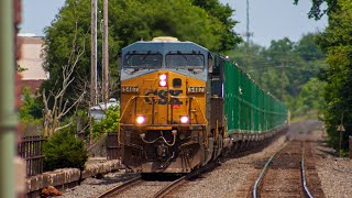 5487 ES40DC Leads Csx X301 Wth A Very Nice And Waving Engineer [upl. by Lledualc762]