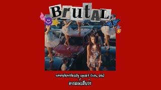 Olivia Rodrigo  brutal THAISUB แปล 😤👿 [upl. by Felder]