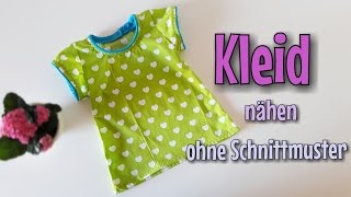 Sommer Kleid  Nähanleitung  OHNE Schnittmuster  Nähtinchen [upl. by Eudo]