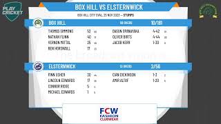 Victorian SubDistrict CA  South East 1st XI  Rd6  Box Hill v Elsternwick  Day 1 [upl. by Lemcke]