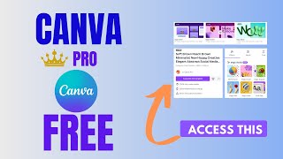 How to Get Canva Pro Free II Access All Pro Features II Canva Teams [upl. by Anialem]