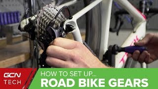 How To Set Up amp Index Road Bike Gears  Road Bike Maintenance [upl. by Abehshtab]