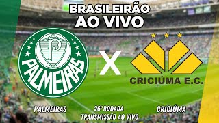 PALMEIRAS X CRICIÚMA AO VIVO  26º RODADA DO BRASILEIRÃO  TRANSMISSÃO AO VIVO [upl. by Remat]