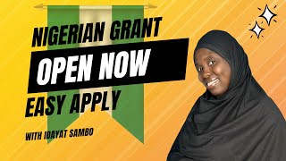 I found a Grant That works In Nigeria Its so Amazing [upl. by Einhpets]