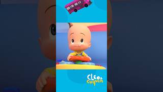 Lets sing and learn with Cleo and Cuquín and the wheels of the bus shorts [upl. by Lyall]