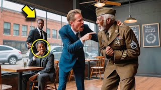 Racist Cafe Owner Kicks Out Black Veteran – Unaware Who’s Watching from the Back Table… [upl. by Sucramat]