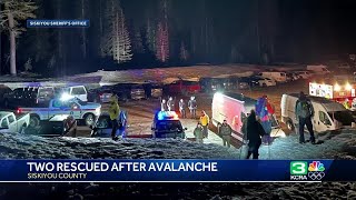 Two climbers rescued after avalanche on Mount Shasta [upl. by Erehc]