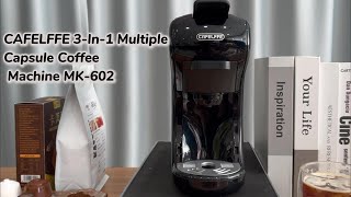 CAFELFFE 3In1 Capsule Coffee Machine Short Instruction MK602 coffee instructions coffeelovers [upl. by Hera]