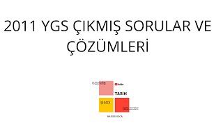 2011 YGS Tarih Soru Çözümleri TYT Tarih [upl. by Yeliac]