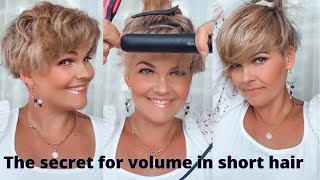 How to volume up short hair with a flat iron  straightener  salirasa [upl. by Einatsed601]