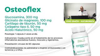 OSTEOFLEX 5 ingredientes ácido hialurónico magnesio glucosamina cartílago de tiburón y colágeno [upl. by Nosnej303]