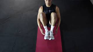 Laying Knee Tuck Ankle Tap Crunches  Ab Exercise [upl. by Depoliti]