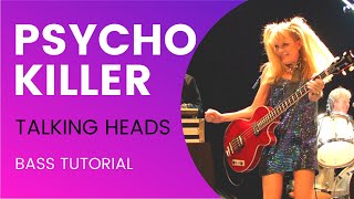 Talking Heads Psycho Killer Bass Tutorial play it like Tina [upl. by Okir]