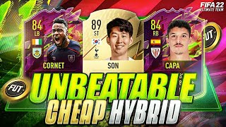 FIFA 22  MOST OVERPOWERED BEST POSSIBLE CHEAP 50K100K250K HYBRID EVER✅  FUT 22 SQUAD BUILDER [upl. by Adnawyt]