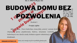 Budowa domu bez pozwolenia na budowę w 2023 [upl. by Sacci632]