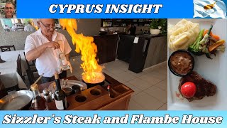 Sizzlers Steak and Flambe House Pernera Cyprus  Double Delish [upl. by Sigismundo]