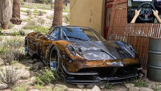 Restoration Abandoned Pagani Huayra BC  Forza Horizon 5  Logitech G29 Stering Wheel Gameplay [upl. by Atsok229]