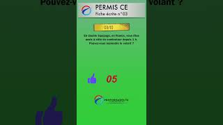 Permis CE  Fiche écrite 03 question 03 quiz [upl. by Rovert]