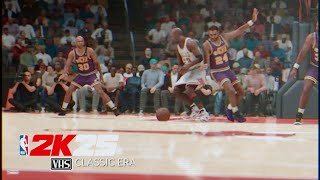 NBA 2K25  CLASSIC ERA  Old VHS footage experience   1991Chicago Bulls vs Utah Jazz [upl. by Julee]