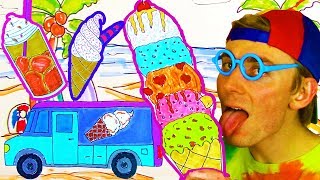 Ice Cream Coloring Page 🍦 How to Draw amp Color Ice Cream  Learn Colors for Kids [upl. by Strang197]