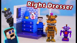 FNAF McFarlane Toys Nightmare FREDBEAR amp RIGHT DRESSER DOOR Wave 5 Unboxing [upl. by Maffei]