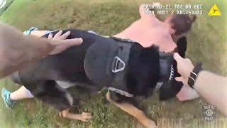 Bodycam Show Seattle Police K9 Take Down Robbery Suspect [upl. by Jason]