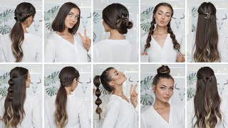 10 EASY HEATLESS BACK TO SCHOOL HAIRSTYLES [upl. by Nolad378]