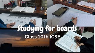 Studying For 10th ICSE Boards 😭📝📕 studying  study tips  essentials etc📚 [upl. by Eissak]