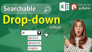 Learn How to Create Searchable Drop down List in Excel in Tamil [upl. by Olgnaed]